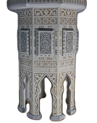 Moroccan Mother of pearl White table